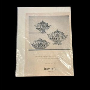 RARE VTG Tiffany & Co. 1959 Advertising Print Sterling Silver Tureens Ephemera